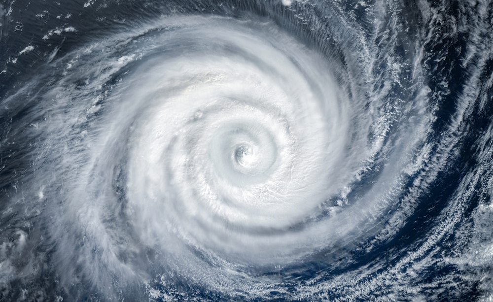Tropical storm hurricane over ocean — pet hurricane preparedness guide for Saint Petersburg, FL pet owners